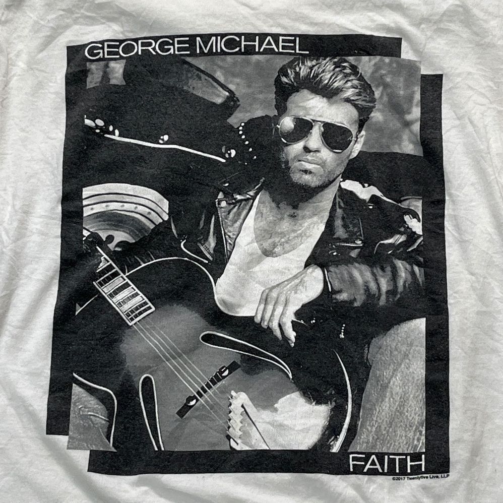 George Michael Preowned Small V-Neck T-shirt