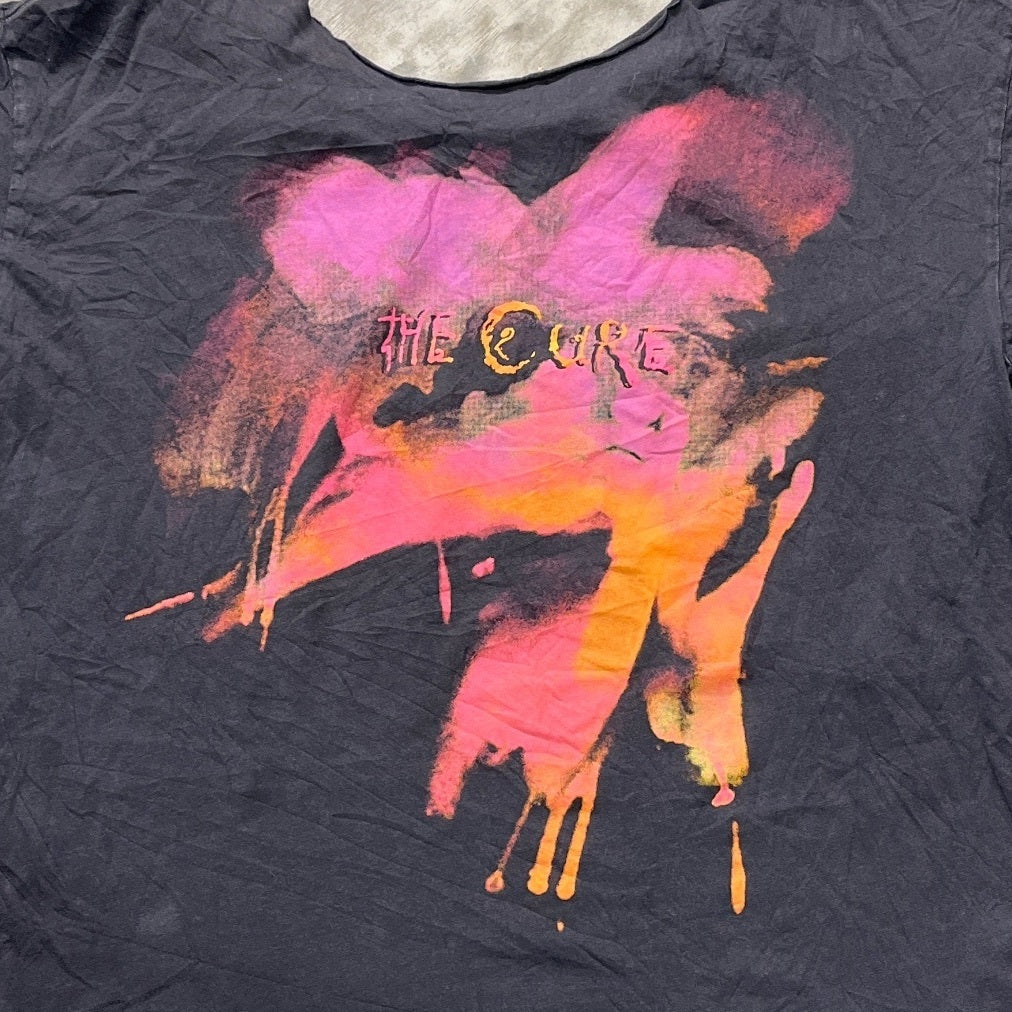 The Cure Preowned Large Cropped Neckline T-shirt