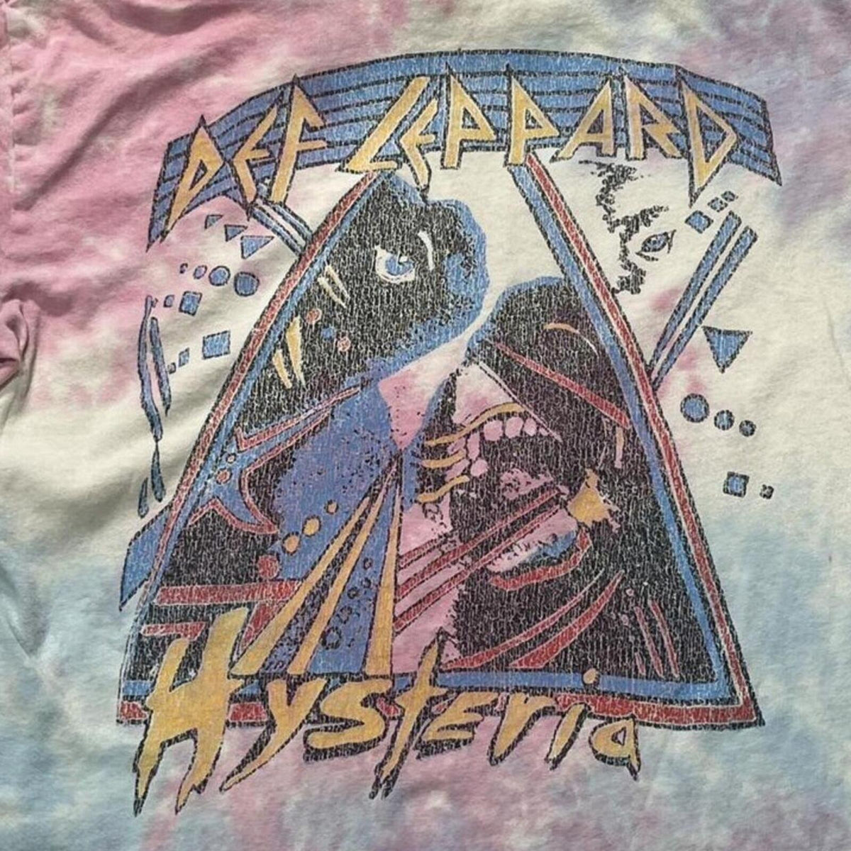 Def Leppard Preowned Small Tie Dye T-shirt