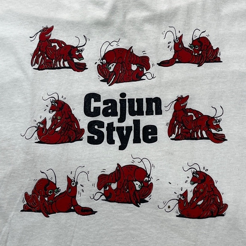 Vintage Doing It Cajun Style Crawfish Preowned Large T-shirt