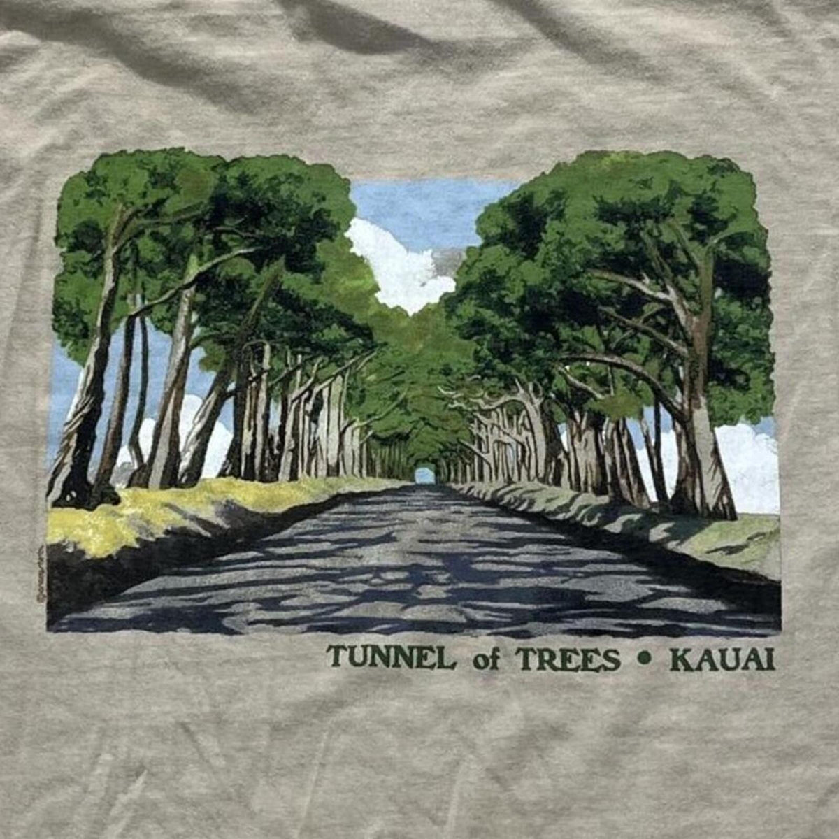Hawaiian Tunnel Of Trees Kauai Preowned XL Long Sleeve T-Shirt