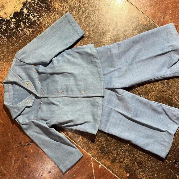 Kids 60s/70s vintage denim 2 piece set