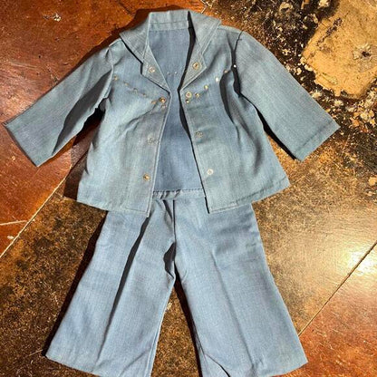 Kids 60s/70s vintage denim 2 piece set