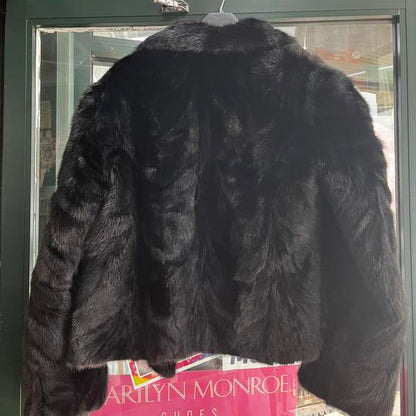 Mink Fur Black XL Coat made in Greece