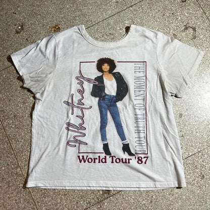 whitney Houston PreOwned XL band tshirt