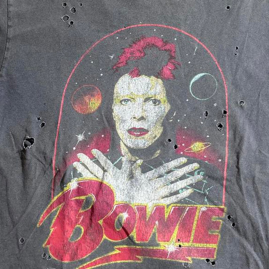 Bowie distressed preowned Medium Band T-shirt
