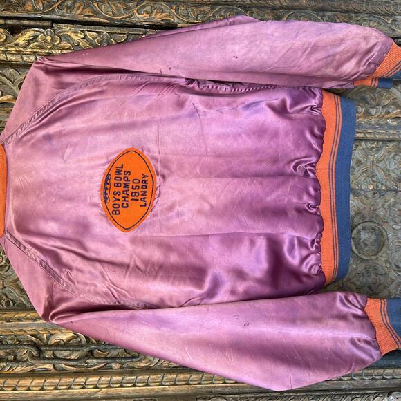 Vintage 1950s Landry HS Football Champs snap up jacket