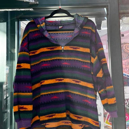 Vintage 90s XLarge Tribal Fleece pullover