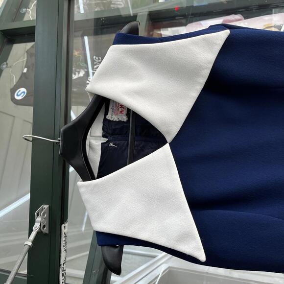 Vintage Mr. Mench Collared Navy preowned dress