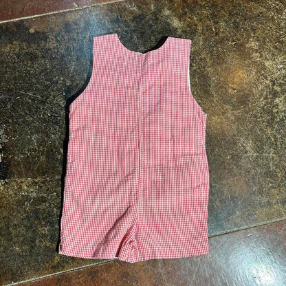 Vintage Red Baby Romper