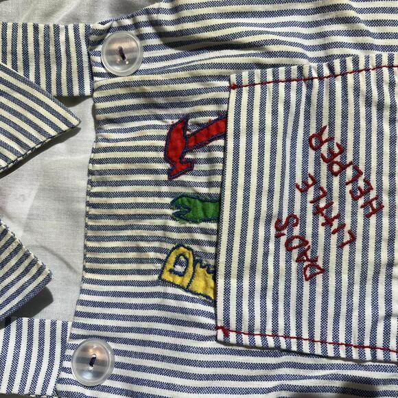 Vintage “dads little helper” baby blouse
