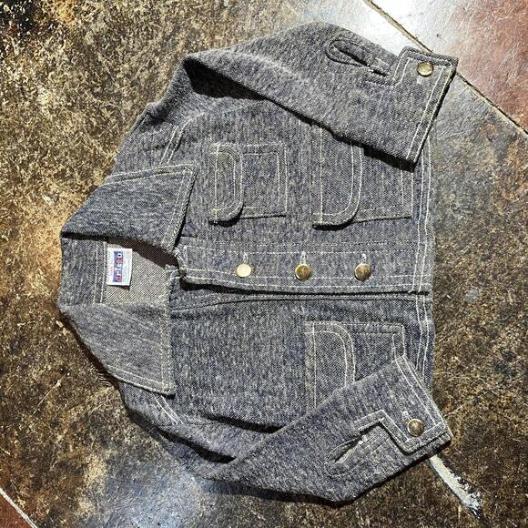 Kids 2T 60s/70s vintage denim blue boys suit