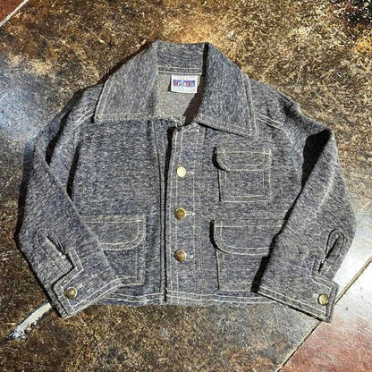 Kids 2T 60s/70s vintage denim blue boys suit