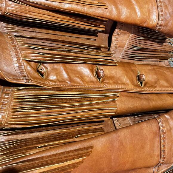 Brown Leather Rancher jacket size 44