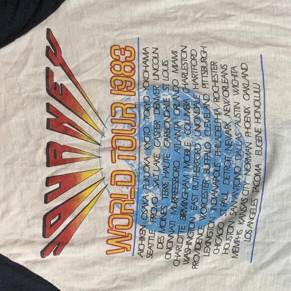 1983 Journey Tour Raglan Preowned Large T-shirt