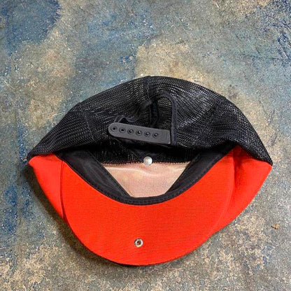 Vintage North Cobb hat with snap on top of bill