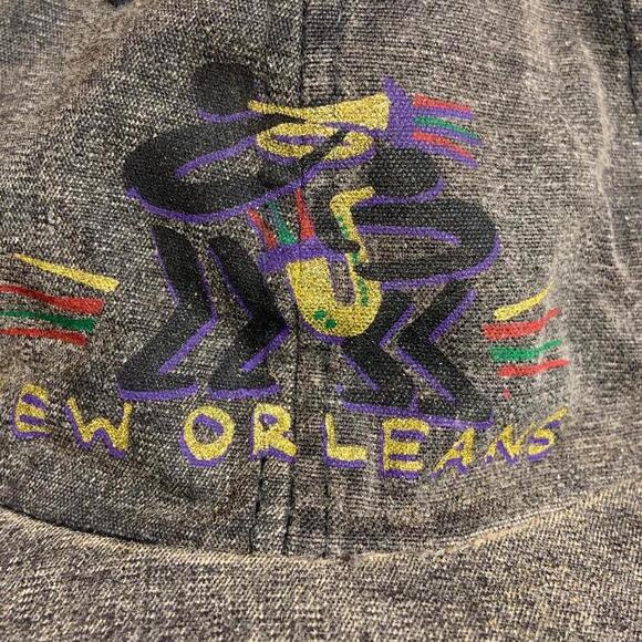 Vintage New Orleans black denim hat