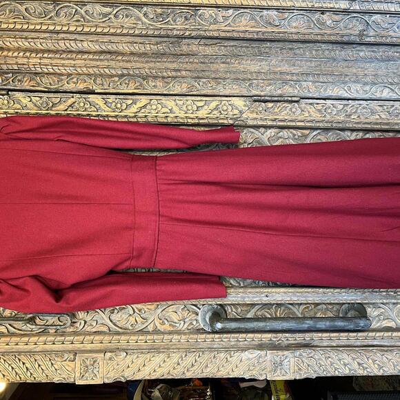 Vintage Red and Black trench coat