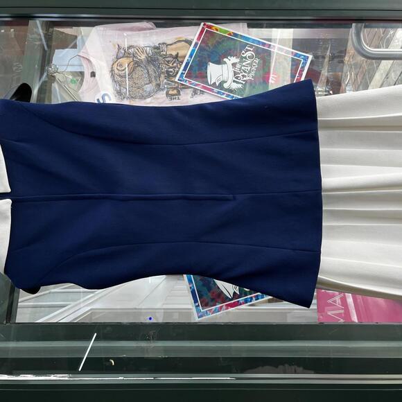 Vintage Mr. Mench Collared Navy preowned dress