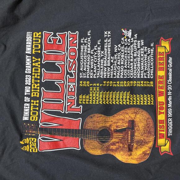 Willie Nelson preowned 3XLarge Band T-shirt