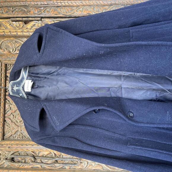 womans blue preowned large peacoat
