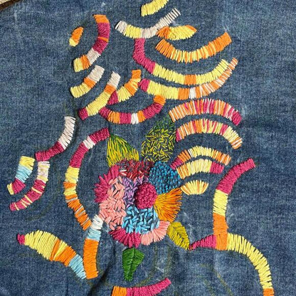 Vintage Embroidered Jean jacket