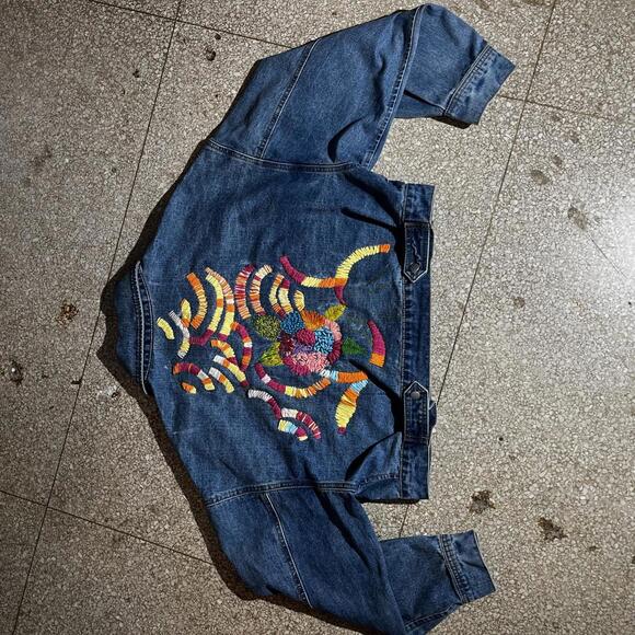 Vintage Embroidered Jean jacket