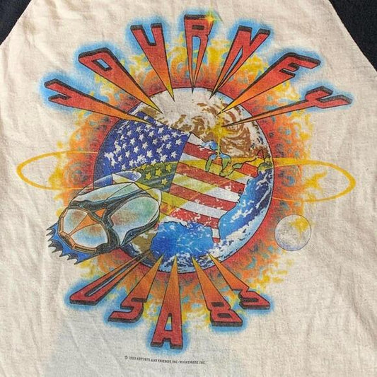 1983 Journey Tour Raglan Preowned Large T-shirt