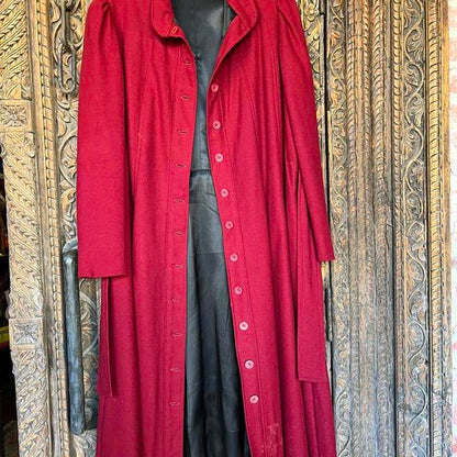 Vintage Red and Black trench coat