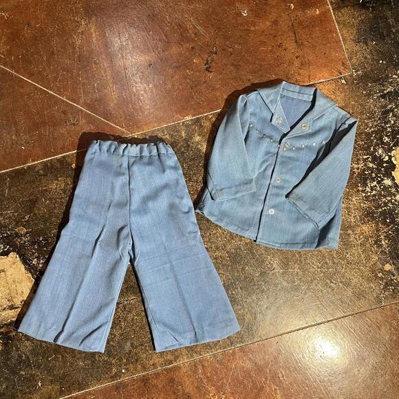 Kids 60s/70s vintage denim 2 piece set
