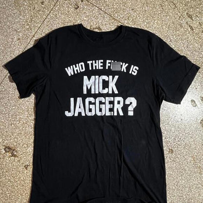 Who the fu** is Mick Jagger Preowned Large Band T-shirt