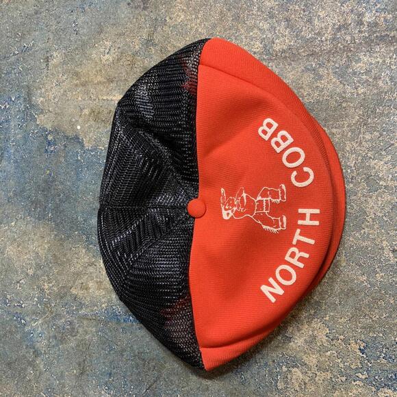 Vintage North Cobb hat with snap on top of bill