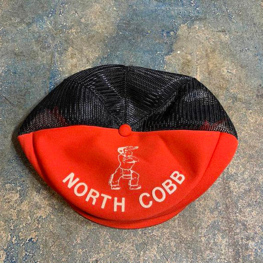 Vintage North Cobb hat with snap on top of bill