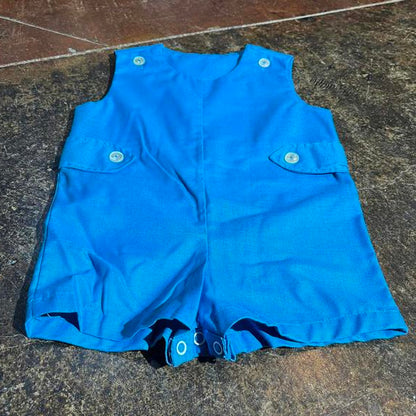 Vintage Blue Baby Romper