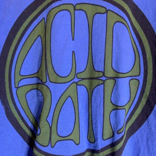 Acid bath medium blue graphic preowned T-shirt