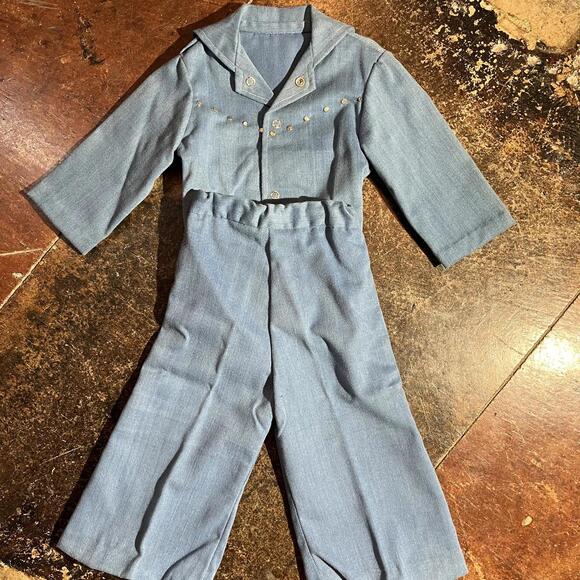 Kids 60s/70s vintage denim 2 piece set