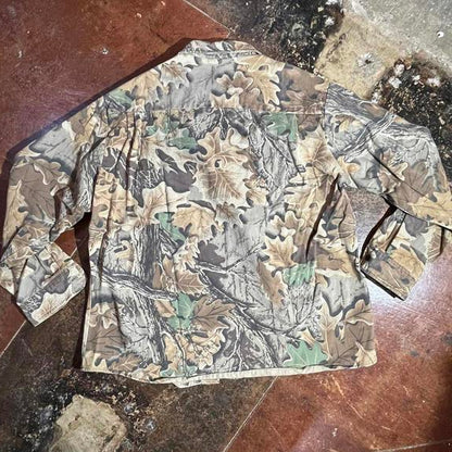 Camo Button down shirt preowned XLarge
