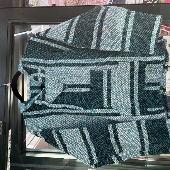 Small Blue preowned Baja poncho Hoodie