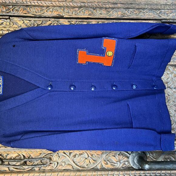 Vintage 1950s Landry HS Wool Basketball Letter Sweater