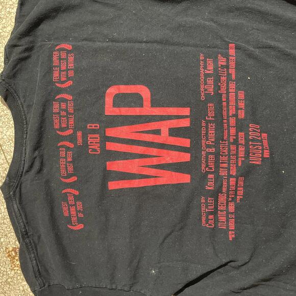 Cardi B WAP Preowned Large T-shirt