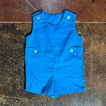 Vintage Blue Baby Romper