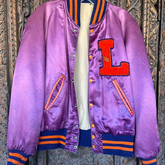 Vintage 1950s Landry HS Letter snap up jacket