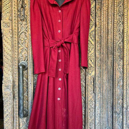Vintage Red and Black trench coat