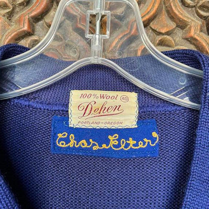 Vintage 1950s Landry HS Wool Basketball Letter Sweater