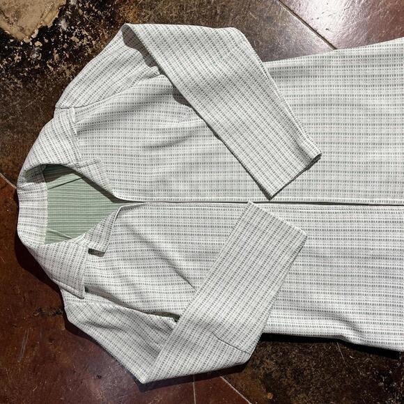 Vintage 70s green and white blazer