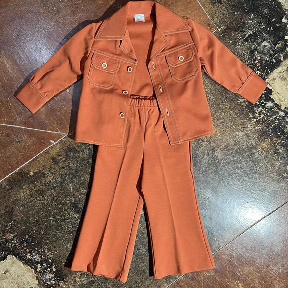 Kids 3T vintage orange suit