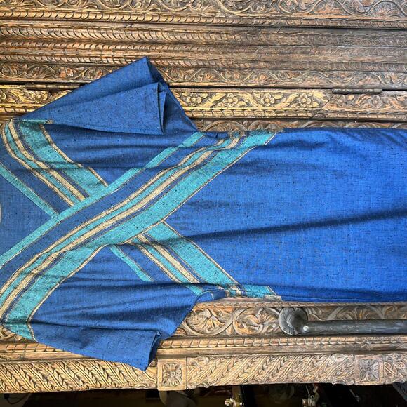 Vintage blue and teal preowned dress