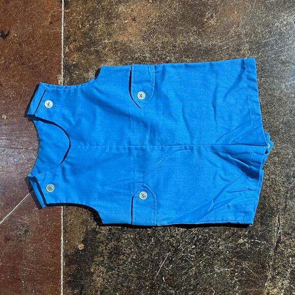 Vintage Blue Baby Romper