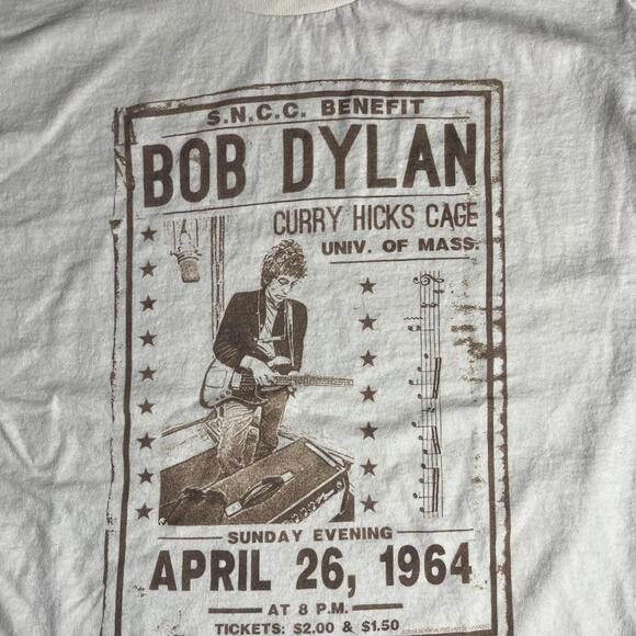 Bob Dylan Preowned Large Band T-shirt