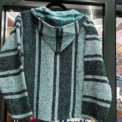 Small Blue preowned Baja poncho Hoodie